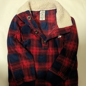 Carter's 2T plaid fleece